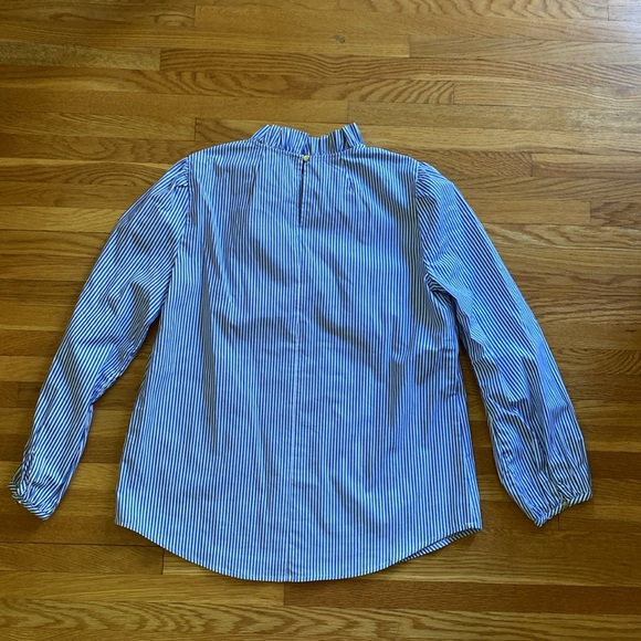 J.Crew Long-sleeve ruffleneck top - stripe - Picture 6 of 6